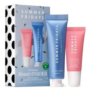 NIB Summer Fridays Self-Care Celebration Jet Lag Mask and Lip Butter Balm Set